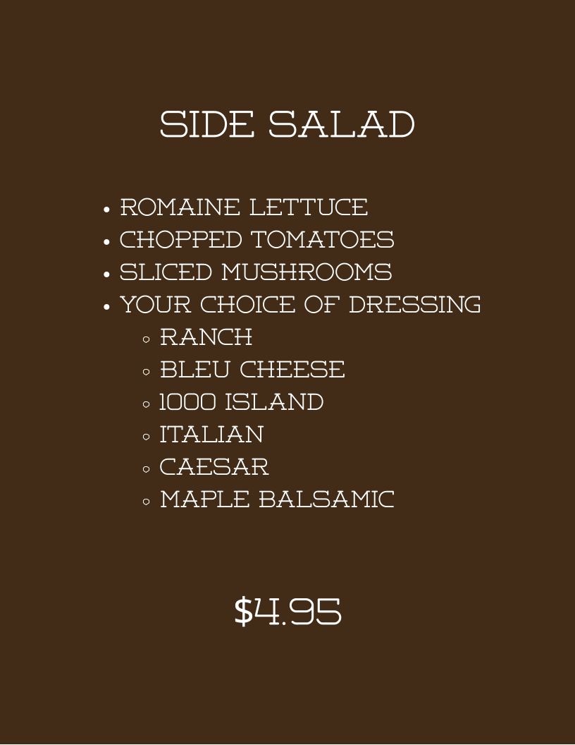 Moose's Saloon Menu - Image 4